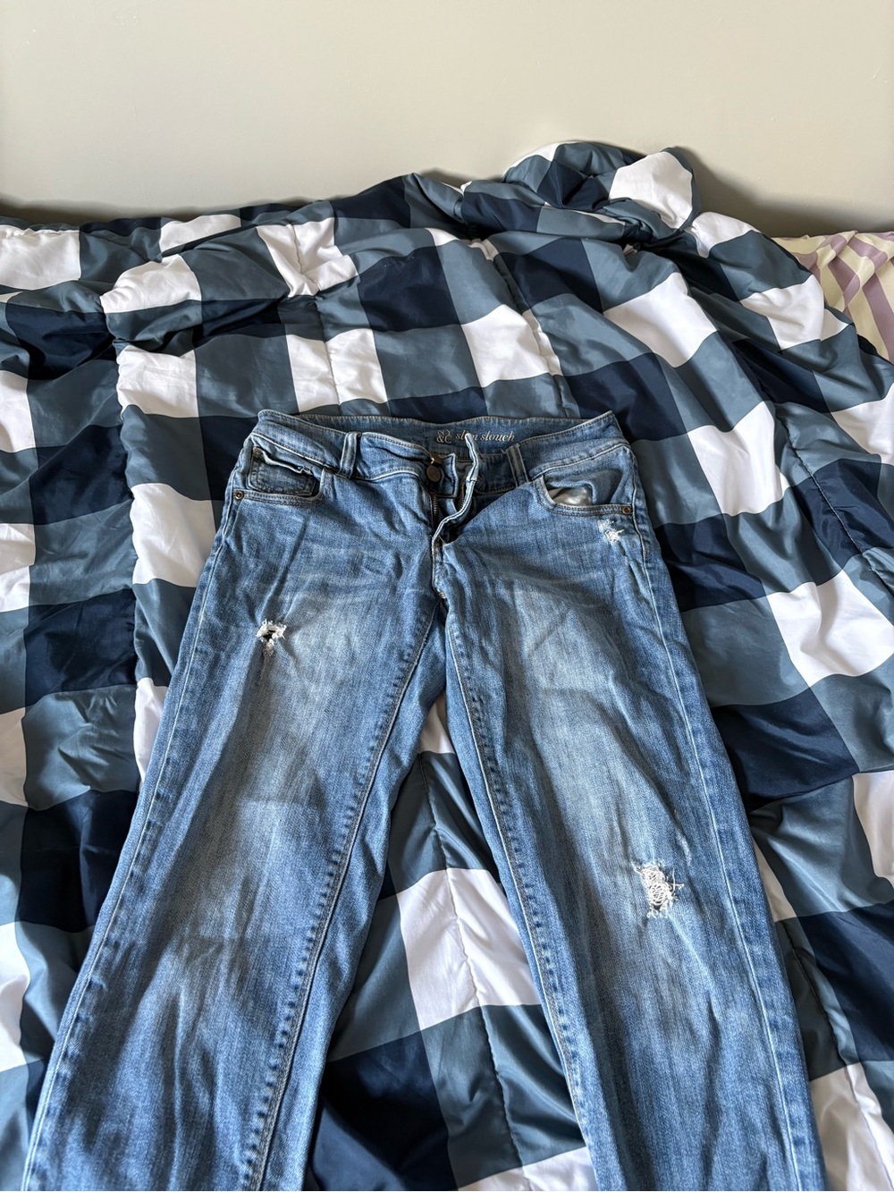NY&C Slim Slouch Distressed Jeans - Size 2